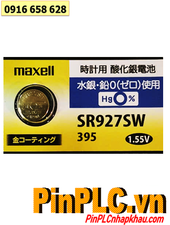 Maxell SR927SW, Pin đồng hồ 1.55v Silver Oxide Maxell GOLD SR927SW - Pin 395 (pin được mạ I-ON vàng)